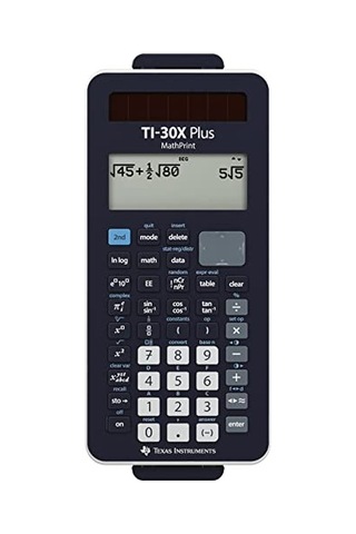 Instruments Tı-30 Xa Okul Hesap Makinesi Tek Satırlı 10 Haneli Pille Çalışır Gri Siyah Çok Renkli