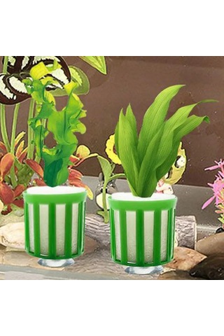 Xindoker Akvaryum Bitki Sabitleme Seti: 10 Adet Sepet, Sünger Ve Emici Disk İle Balık Tankı Dekoru