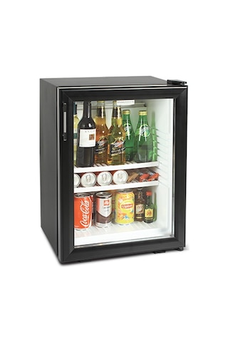 Elektromarla Drc 45 S Absorbe Otel Tipi Cam Kapı Minibar -Siyah