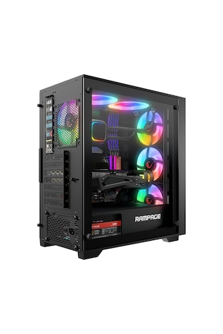 Rampage Voyager 750W 80+ Bronze Rgb Fan Atx Siyah Mıd Tower Oyuncu Kasası