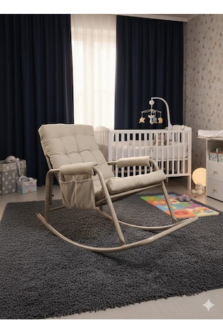 Roket Sallanan Koltuk Rahat Tv, Okuma Ve Emzirme Sandalyesi Yumuşak Minderli Diğer