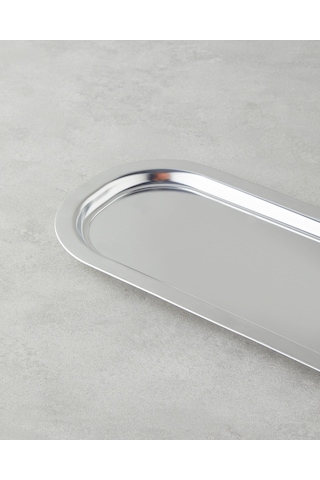 English Home Emma Metal Tepsi 16x35 Cm Silver