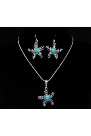 01Aa Zirkon Taşlı Otantik, Yıldız Takı Seti,Yeni Yil Hediye Si