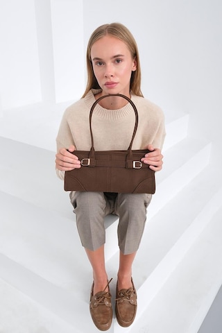 Enyola Vintage Süet Çanta Kahve Kahve