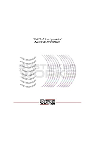 Bajaj Rs200 Jant Sticker Dış Ve İç Set Sticker Jant Şeridi Hologram 85834741