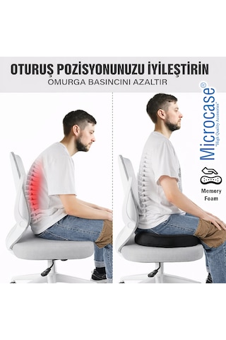 Microcase Ortopedik Memory Foam Hemeroid Kuyruk Sokumu Minderi Yastığı Al5516