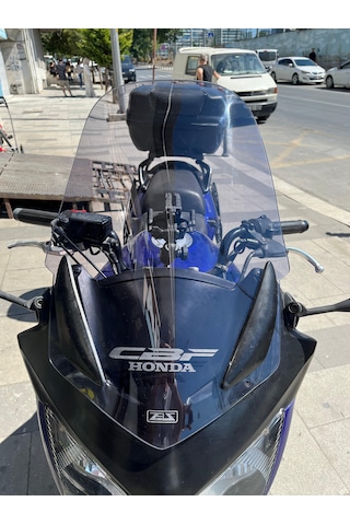 2006 - 2009 Honda Cbf 100 Uzun Ön Cam Açık Füme 56cm 4mm Zeus Acik Füme