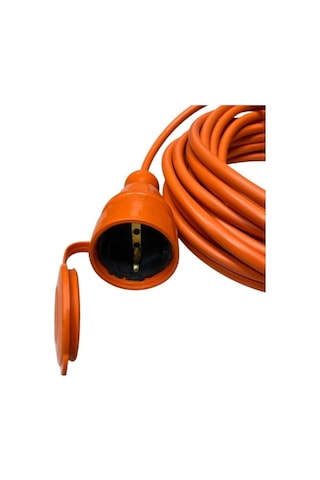 Seyyar Uzatma Kablosu - 3x1.5mm² Kalın Kablo Kesiti, Ip44 Su Ve Toz Korumalı Bylion Dış Mekan Uzatma Kablosu, Yüksek Görünürlüklü Turuncu 10m / 20m Seçenekli 20 Metre
