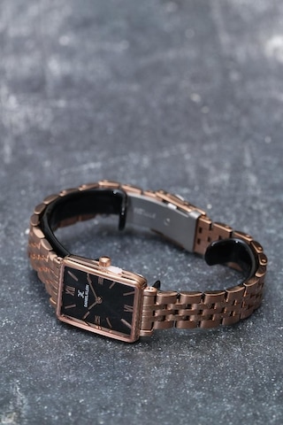 Daniel Klein Dke.1.10750-9 Dikdörtgen Kasa Romen Rakamlı Minimal Tasarım Kadın Kol Saati Rose Gold