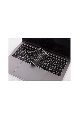 Avrupa İngilizce Klavye Koruyucu Macbook Pro 13 15 Touch Bar Uyumlu A1706 A1989 A2159 A1707 A1990 Uk Iso Ters L Enter Silikon Keyboard Cover Siyah