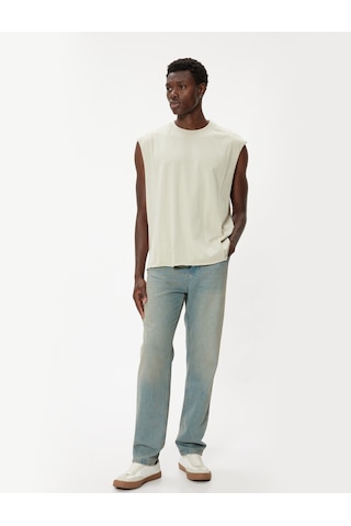 Koton Kolsuz Tişört Basic Bisiklet Yaka Pamuklu Bej 4sam30032mk Ekru