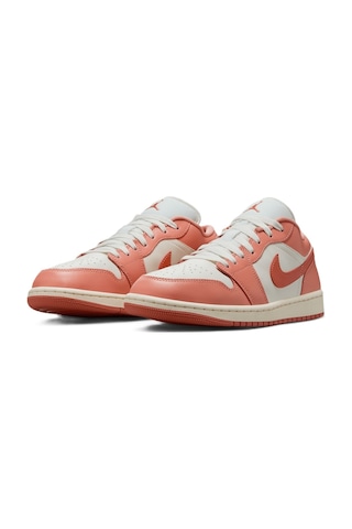 Nike Air Jordan 1 Low Leather Sneaker Unisex Hakiki Deri Günlük Spor Ayakkabı Turuncu Pembe