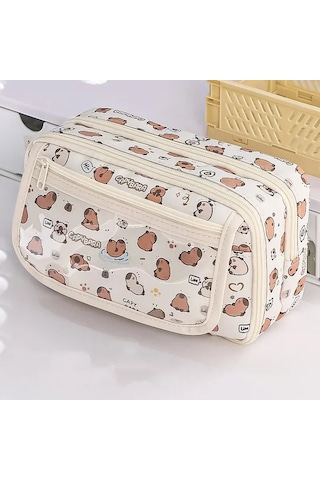 Öğrenci Karikatür Anime Cat Paw Creative Için 1 Parça Sevimli Capybara Kalem Kılıfı 2 2