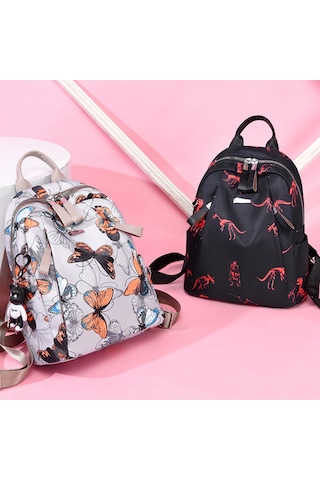 Moveevo Koyu Kapasiteli, Dayanıklı Su Geçirmez Outdoor Çanta - Kadınlar İçin Stilli, Bölümlü Organize Edici Sırt Çantası Kelebek Desenli Çok Renkli