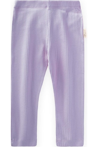 Cigit Arkası Fırfırlı Fitilli Tayt 0-3 Yaş Lila Lila