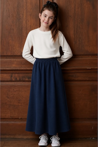 Angel&co. Girls Clothing Modest Uzun Kız Çocuk Mevsimlik Etek Lacivert - 791131271 Lacivert