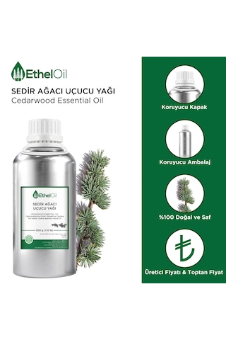 Sedir Ağacı Uçucu Yağı Cedarwood Essential Oil - 500 Gr - Saf Ve Doğal Uçucu Yağ 500 G