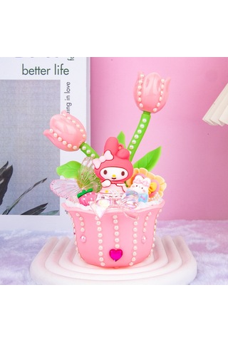 Aurora Çocuk Dıy El Yapımıkreme Tutkal Kristal Küçük Masa Lambasımalzeme Paket Seti Yaratıcıgece Lambaşıkız' Mavi