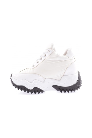 Dgn Z2 23y Kadin Mega Kalin Taban Simli Sneakers Ayakkabi Z2-1720-R0198 Beyaz