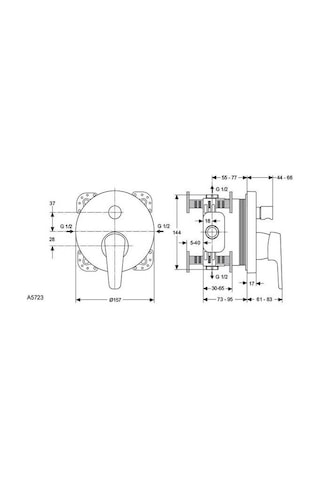 Ideal Standard Cerasprint Banyo Bataryası - A5723aa- Krom