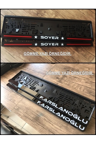 2 Adet Kişiye Özel Pleksi Plakalik Lazer Kesim *Tr Aparati  323232581 - Orta