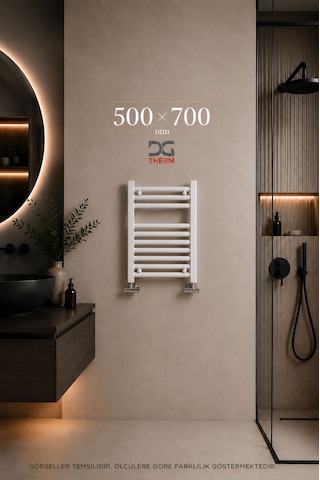 500X700 Beyaz Havlupan 10 Borulu Banyo Havlupanı
