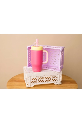 Sipnjoy - Handlehug Tumbler 550 Ml - Pembe