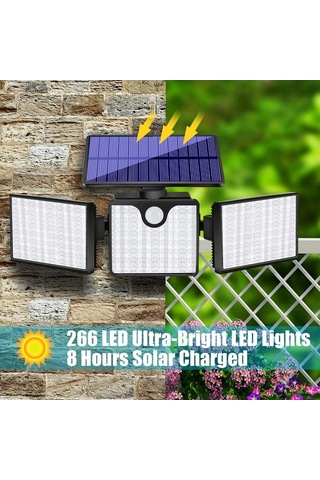 Novahub Güneş Enerjili Sensörlü Duvar Aydınlatma - Ip65 Su Geçirmez, 400 Lümen, Yüksek Kalite