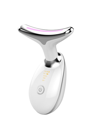 Ems Microcurrent Led Foton Terapi Titreşimli Yüz Masaj Aleti Beyaz