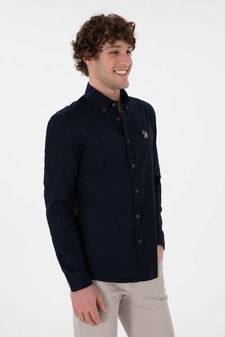 U.S. Polo Assn. U.s. Polo Assn. Pamuk Uzun Kol Slim Fit Gömlek 2082904 Siyah