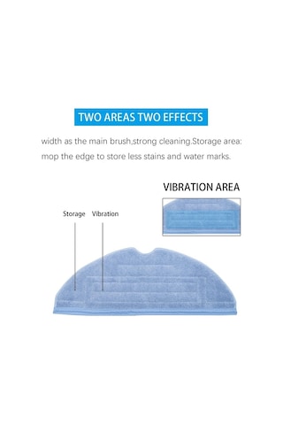 Danri Yedek Mikrofiber Paspas Roborock T7s T7s 6 Adet - Mavi 蓝色的