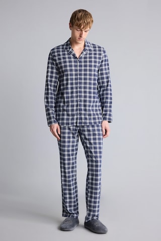 Defacto Regular Fit Ekose Desenli Uzun Kollu 2li Pijama Takımı H7538ax26aunv135 Lacivert-nv135