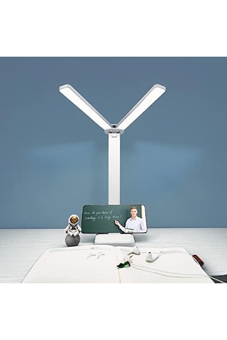 Luxlumin Ev Ofis İçin Beyaz Masa Lambası, 3 Aydınlatma Modlu Taşınabilir Küçük Masa Lambası, Çocuklar İçin Pille Çalışan Şarj Edilebilir Masa Lambası, Okuma, Çalışma, Yurt, Beyaz . 57911155