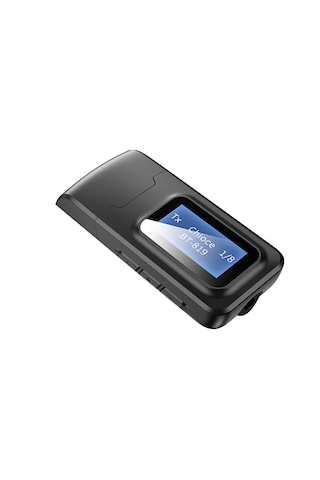 Jeehugo Bt5.0 Çift Fonksiyonlu Verici/alıcı Bluetooth Adaptörü, 3.5mm Aux Girişi, Lcd Ekranlı, Tv Ve Bilgisayar İçin Kablosuz Ses Transmisyonu