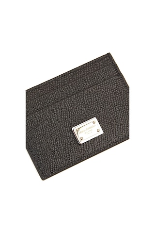 Dolce & Gabbana Gold Logo Card Holder Siyah