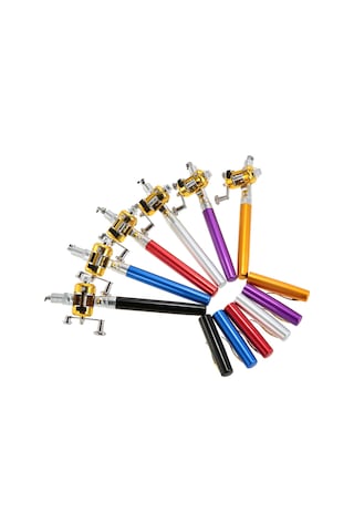 Lemestar Alüminyum Fiberglas Mini Olta Kamışı Ve Makaralı Set - Mor, 99cm Uzunluk, 2.1:1 Diş Oranı, Uçak/demirbaş/buz Olta İçin