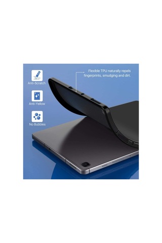 Samsung Galaxy Tab A7 Lite T225 Silikon Siyah Kılıf + Ekran Koruyucu + Dokunmatik Kalem Diğer