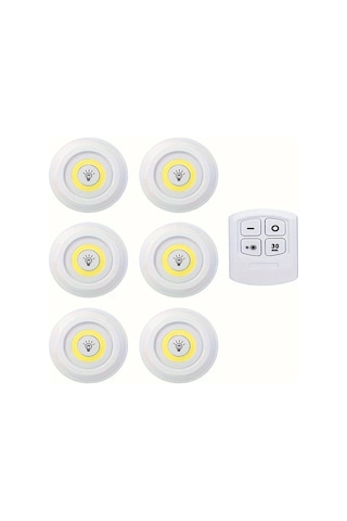 Beyaz Işık 6 Adet 6 Adet/3 Adet Akıllı Kablosuz Led Dolap Işıkları Cob Gece Lambası Uzaktan Kumanda İle - Gardırop, Mutfak Ve Daha Fazlası İçin Mükemmel