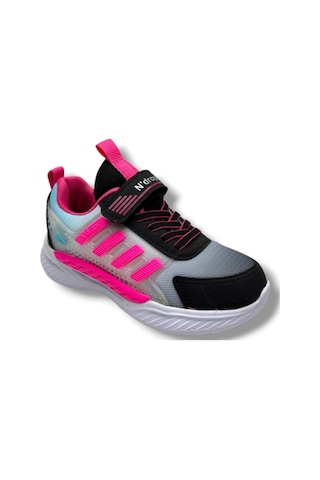 Ndrops 023-26 Anorak Anatomik Kız Çocuk Sneaker Siyah Fuşya 31-35 Siyah