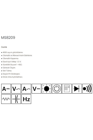 Mastech Ms8209 Dijital Multimetre