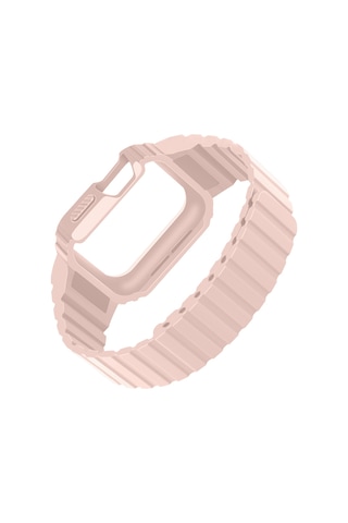 Apple Watch 7 41mm Kd-142 Airbag Tasarımlı Kasa Koruyuculu Silikon Kordon