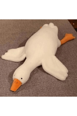 Peluş Kaz 70 Cm Sevimli Ve Konforlu: Uyku Yastığı Ve Sarılma Arkadaşı Dekoratif Oyuncak