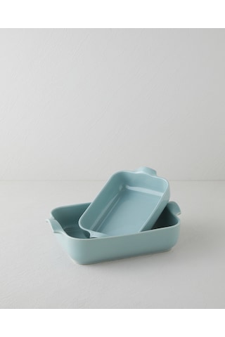 English Home Hecha Seramik Dikdörtgen Fırın Kabı 25 Cm Biberiye Yeşili Biberiye Yeşili