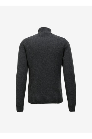 K-way Klasik Yaka Antrasit Erkek Kazak K2112qw Henry Lambswool Siyah