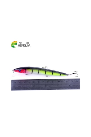 Hengjıa 1 Adet Büyük Minnow Yem 3d Gözler Gerçekçi Alabalık Pike Cazibesi Seyahat Olta Takımı