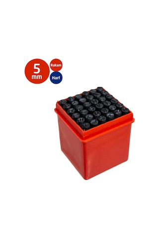 Partner Pt03043 Çelik Harf Rakam Zımba Takımı 5 Mm 36 Parça