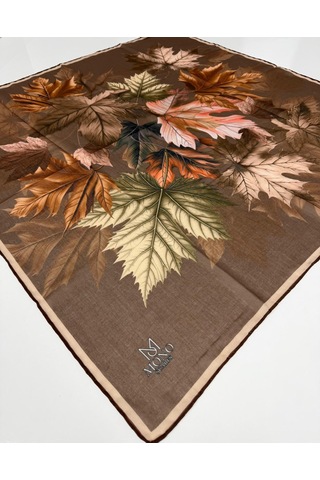 Mono Scarfs Soft Pamuk Eşarp-90 X 90 -06109 Kahverengi