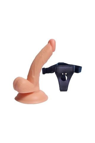 Truva Shop Xise Esnek Yumuşak Yapılı 13 Cm Realistik Kemerli Takma Penis