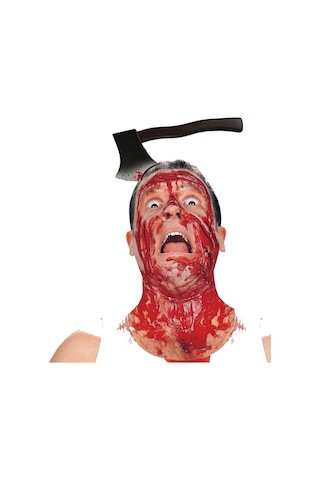 Kafaya Saplanmış Halloween Kanlı Balta Şaka Tacı Standart