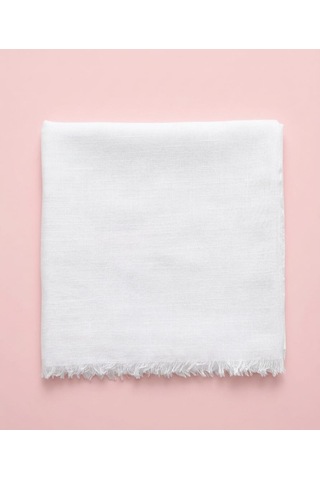 Özense 2'li Flamlı Pamuklu Terletmeyen 100x100 Cm 4 Mevsim Kullanılabilir Yazma Eşarp Koyukahve - Beyaz
